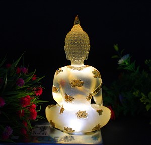 Statue de Bouddha en résine transparente artisanale Nirmala, faite à la main pour la décoration de la maison et du temple, idole de Bouddha Gautam, cadeau - Product Image 5