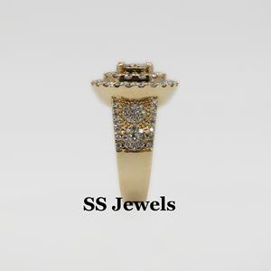 Bague d'Anniversaire Unisexe Personnalisée en Moissanite VVS1, Argent 925 Plaqué Rhodium, Motif Fleur en Grappe, Sertie à la Main, Tendance Hip Hop, Style Iced pour Fiançailles - Product Image 5