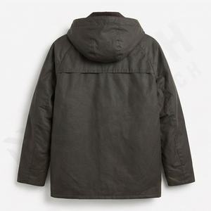 Men's Waterproof Finish Hunting Parka Cotton Waxed <b>Jacket</b> Breathable Canvas Workwear Coat Heavy Duty Outdoor Field Gear Apparel - Product Image 2