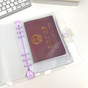 PVC tập tin chất kết dính cho quan trọng giấy tờ, giấy chứng nhận, hộ chiếu, với đầy màu sắc kim loại clip trong suốt Zip tổ chức - Product Image 4