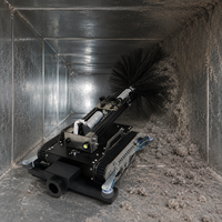 Robot de nettoyage de conduits d'air HVAC PCS-350III avec télécommande, brosse rotative et aspiration