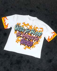 Lujosa Camiseta de algodón de verano transpirable de manga corta hip hop streetwear Vibe elegantes camisetas clásicas negras y naranja vibrante - Product Image 4