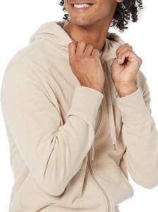 Sweat à capuche confortable en éponge française pour hommes Sweat-shirt élégant à motif solide avec techniques de lavage à l'acide brodées Coupe d'hiver ample - Product Image 4