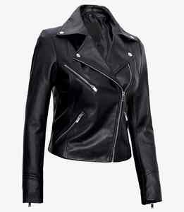 High Quality <b>Women</b> Fashionable <b>Leather</b> <b>Jackets</b> Zip up Style <b>Brown</b> Color Ladies <b>Jackets</b> With Your Own Logo - Product Image 6