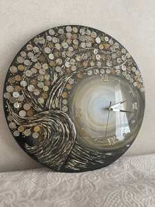 Horloges murales populaires en résine époxy pour espaces exquis Cadeau de décoration unique pour la maison Horloge murale époxy océanique par Antique Creation - Product Image 2