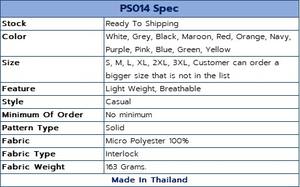 Poligan <b>S</b> Polo Shirts Montagut <b>Women</b> Micro Polyester 100% Light <b>Weight</b> Breathable PS014 Wholesales From Thailand Factory - Product Image 4