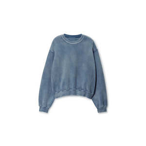 Sweat-shirt à capuche en molleton lourd en coton bleu imprimé personnalisé pour homme, surdimensionné, respirant, décontracté, logo frontal, hiver - Product Image 3