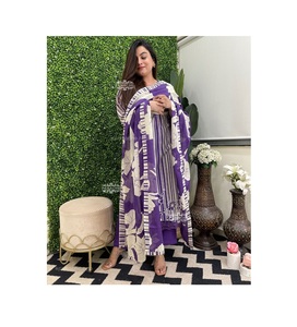 Conjunto de traje de mujer de algodón puro de nuevo diseño de la mejor calidad con Dupatta a juego para uso en fiesta de boda de la India - Product Image 1