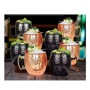 Royal Moscow Mule Copper Mugs Beer Cup Box Set de regalo Nueva llegada Taza de cobre Antique Hammered Moscow Mule Mug para cerveza - Product Image 6