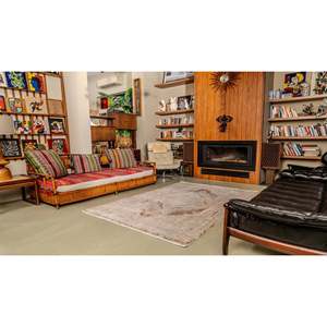 Netline Home Depot Beige Modern Area Rug MD003 Durable Synthetic 80x150cm 14.1kg Non-Shed Easy-Clean for Bedroom <b>Study</b> - Product Image 4