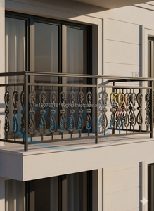 Royal Style Cast Iron Railing 5 Year Warranty Super Shot Blast Surface Highly Polished Grey Balustrade Frameless Balcony UV - Product Image 4