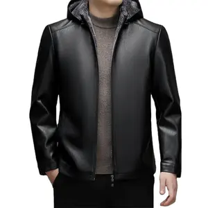 新款时尚设计热卖价格男士皮夹克优质男士皮夹克