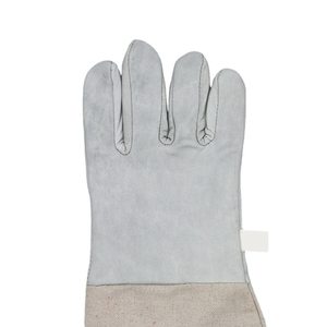 Gants d'apiculture en cuir de grain de peau de vache anti-piqûre de haute qualité avec longue manchette en toile gants de ménage d'apiculture élastiques - Product Image 3