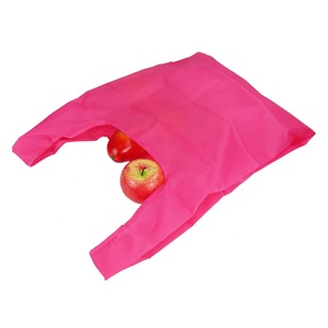 Bolsas de compras plegables reutilizables de poliéster ligero para alimentos y comestibles - Product Image 4