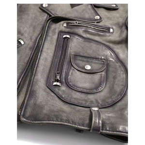 New Arrival Unisex PU Leather Motorcycle Jacket OEM Wholesale Oversized Autumn Breathable Waterproof Front Logo - Product Image 3