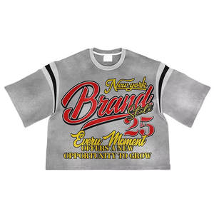 T-shirts à manches courtes surdimensionnés de style basique avec logo personnalisé, 250GSM 280GSM, impression de logo personnalisée, t-shirts surdimensionnés - Product Image 4