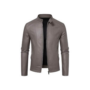 Veste en cuir pour hommes, col décontracté, mode américaine, haute qualité - Product Image 4