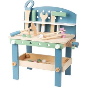 Petit banc de travail compact nordique pour outils et jouets, idéal pour les espaces de travail restreints - Product Image 1