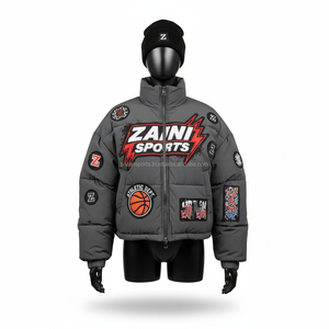 Women Premium Puffer <b>Jacket</b> 350GSM Soft Polyester Fabric Winter Coat Custom Logo Embroidery <b>Patch</b> Design Women Puffer <b>Jackets</b> - Product Image 1