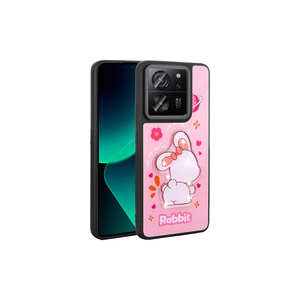 Étui en silicone rose antichoc de luxe avec motif lumineux en relief pour Xiaomi Mi 13T Pro - Product Image 1