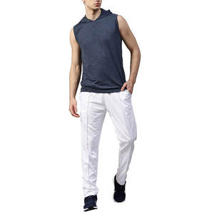 <b>sleeveless</b> gym <b>hoodie</b> <b>men</b> Plain dyed solid colors pullover cotton <b>sleeveless</b> Hoodies workout Active wear <b>sleeveless</b> hood - Product Image 4