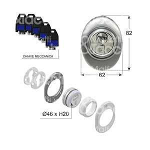 KIT DE PROTECTION MECDEF POUR CYLINDRE Système de protection breveté avec fermeture d'entrée de clé de cylindre. Déverrouillage avec - Product Image 1