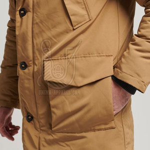 Services OEM, parka d'hiver pour homme à capuche, logo personnalisé de haute qualité, respirant, séchage rapide, nouveau design - Product Image 4