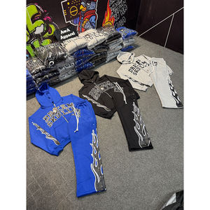 ชุดวอร์มผ้าฝ้ายของผู้ชายผ้าคอตตอนผ้า100% สตรีทแบบเรียงซ้อนกันชุดวอร์มใส่สบายดีไซน์ใหม่2025 - Product Image 5