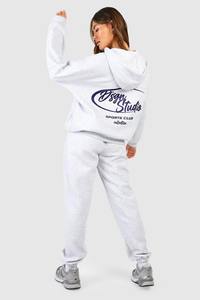 Streetwear urbain Ensemble de survêtements d'hiver pour femmes Sweat à capuche zippé surdimensionné Deux pièces Logo personnalisé Tenue de jogging OEM Fashion Wear 100% - Product Image 6