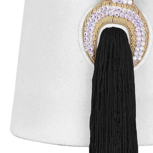 Nuevo sombrero Oes Fez de calidad superior: seda blanca pura con bordado a máquina de hilo y diamantes de imitación, servicio Oem de Moq bajo - Product Image 2