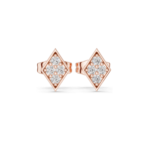 Boucles d'oreilles clous en diamant de laboratoire, clarté VVS-VS EF, or 18 carats, 14 carats, 10 carats et argent 925, or rose, or jaune, or blanc et moissanite - Product Image 1
