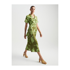 Vestido informal de viscosa estampado con doble botonadura BGN S23D506 - Product Image 3