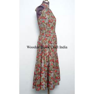 Robe maxi florale d'été personnalisée en coton naturel, sans manches, douce et confortable, collection été pour femmes - Product Image 6