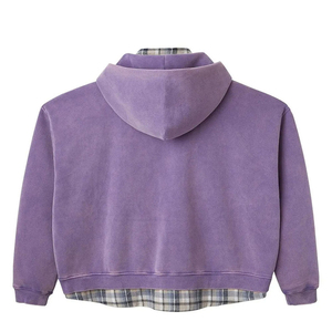 2025 nouveau personnalisé Vintage lavé lourd polaire coton mélangé coupe régulière unisexe Boxy flanelle respirant hiver à capuche - Product Image 6