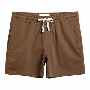 Mid Waist Breathable <b>Woven</b> Gym <b>Shorts</b> with Drawstring Closure and Waist Logo 100% Cotton 4-Way Stretch - Product Image 2