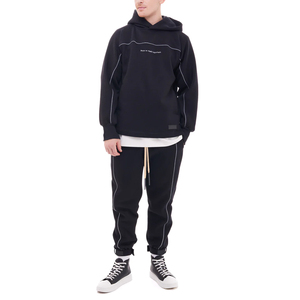 Streetwear personnalisé brodé Patchwork sweat à capuche en détresse Vintage acide lavage soleil fondu poids lourd sweat ensemble hommes survêtement - Product Image 1