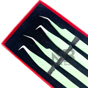 Pinzas para pestañas de diseño moderno, personalizadas, de acero inoxidable de primera calidad, herramienta de belleza profesional. - Product Image 1