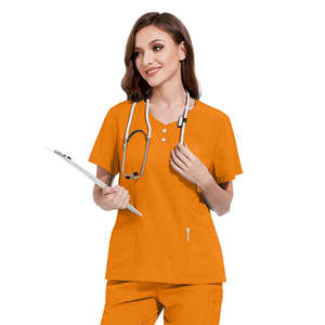 Uniforme d'infirmière d'hôpital médical imprimé de dessin animé ensembles de gommage pantalons droits en tissu tricoté gommages de travail pour médecins et infirmières - Product Image 4