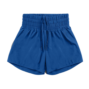 Shorts de yoga taille haute pour femme, séchage rapide, en Spandex/Polyester, taille élastique avec poches, imprimé en relief, pour la course, décontracté, natation - Product Image 3