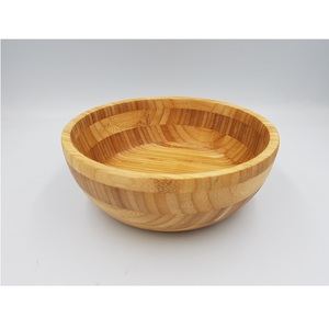 Bols en bambou écologiques OEM/ODM artisanaux en bois fabriqués à la main avec un design minimaliste D12H5/D14H7 Tailles pour le camping Origine Viet Nam - Product Image 2