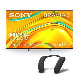 55 Inch 4K Ultra HD Mini LED Smart <b>TV</b> Home Entertainment Display with Wireless Wearable Audio <b>Speaker</b> Bundle - Product Image 1