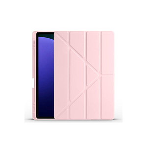 Funda Triple Plegable Netzy Color Oro Rosa para Galaxy Tab S9 Plus SAFA, Compatible con Compartimento para Lápiz, Soporte, Material TPU, PU y PC para Protección - Product Image 1