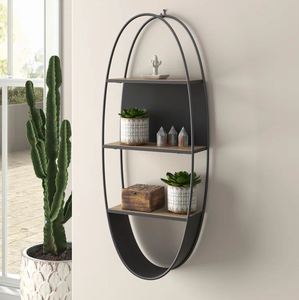 ชั้นวางของลอยติดผนังทำจากไม้โลหะหรูหราชั้นวางของติดผนังสำหรับบ้านโรงแรมห้องนั่งเล่นห้องครัวตกแต่งทำในอินเดีย - Product Image 2