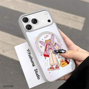 Custodia Magnetica per iPhone 11-17 Pro Max in TPU Morbido con Design Floreale Bianco, Unisex - Product Image 5