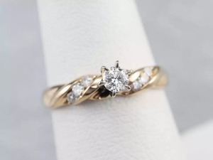 แหวนหมั้นเพชรโมอิส0.20CT สำหรับเป็นของขวัญแต่งงาน925เงิน - Product Image 2