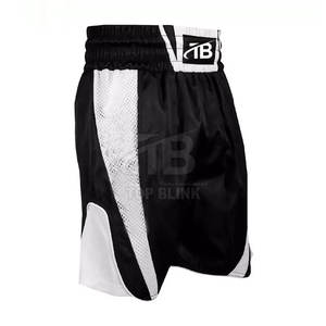 2025 Oem Usine Personnalisé Short De Boxe pour Hommes Sportif Taille Élastique Muay Thai Formation Fitness Combat Porter Motif Solide - Product Image 2