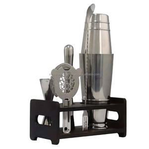 Mélange de boissons 6 pièces outils de Bar en acier inoxydable Kit de barman fini en cuivre avec support pour le barman à domicile Kit pour avec support - Product Image 2
