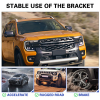 Support de montage pour barre lumineuse LED sur la colonne latérale du capot supérieur pour Ford Ranger 2023-2025