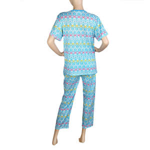 Women's 2 Piece <b>Night</b> Suit - <b>Light</b> Blue - Product Image 2