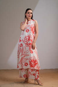 Conjunto a juego para viajes de brunch o uso diario a la venta, conjunto de cordón estampado para mujer de calidad de exportación, cómodo y elegante - Product Image 4